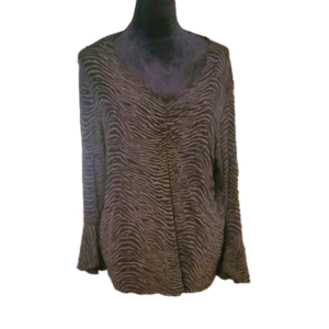 JKLA size 2x blouse animal print